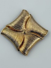 Vtg Gold Tone Bolo Tie Slide Modernist Western Large Statement Cowgirl Cowboy picture
