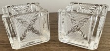 Partylite Clear Glass Square Open Square Candle Holder, 2-Piece Set picture