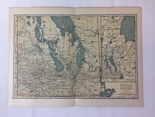 1923 Rand McNally map ~ MANITOBA Canada ~ 10x13.5 picture
