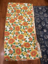 Vintage 70’s Bright Colorful Floral Large Cotton Terry Towel picture