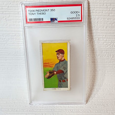 1909-11 T206 Piedmont 350 Tony Thebo Waco PSA 2.5 GOOD+ Southern Leaguer Card picture
