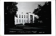 Bureau County Court House ~ Princeton Illinois IL ~ RPPC real photo postcard picture