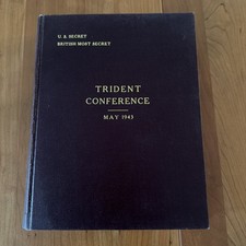 *ORIGINAL* 1943 WWII TRIDENT Washington SECRET CCS Conference Papers Copy 29 picture