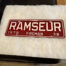 1979 Ramseur NC North Carolina City Fireman Fire Engine License Plate Topper #38 picture