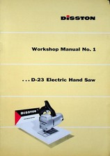 Vtg Disston D-23 Electric Hand Saw (20 Pgs.) picture