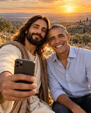 Jesus Selfie with Barack Obama 8