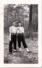 Pretty Playful Women Secret Lesbians in the Forest 1940s Vintage Photo Gay Int picture