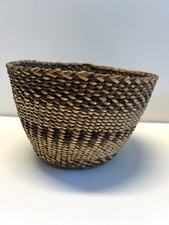 Antique Native American Indian Twined Hand Woven Basket; Late 1890's; Lot #G1 picture