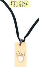 Sticks Jewelry Bone & Leather Columbian Native Amerindian Necklace White Claw picture