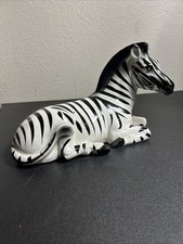 Hand Painted Black & White Zebra Figurine picture