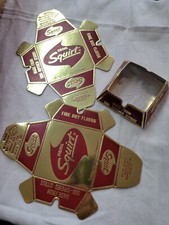 1962 Vintage Squirt Soda Ad Cardboard Gold Folding Ashtray Lot (3) Nice NOS picture