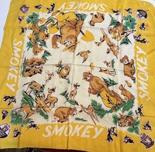 Vintage Smokey The Bear Scarf *Stained* See Pictures picture