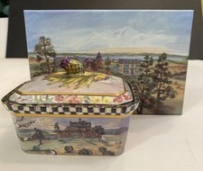 Mackenzie Childs 1983 2nd Edition MacLachlan Thistle Lid Trinket Box In M-C Box picture