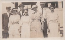 RPPC Men Women Group Fashion Hats on Steamer Susquehanna Photo Postcard 28A picture
