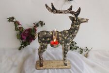 Candle Stand Christmas and festive deer candle stand for décor Vintage Metalli picture