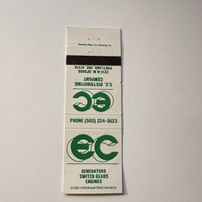 E.C. Distributing Company Portland, OR 97210 Vintage Matchbook Cover 4MB124-1 picture