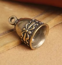 Brass Bell Key Pendan Figurine Small Statue Office Home Decoration Toy Gifts picture