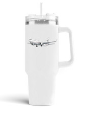 Boeing Business Jet (BBJ) Stainless Steel Quencher Tumbler - 40oz. picture
