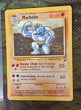 Pokémon TCG Light Machoke 49/130 Base Set 2 WOTC Vintage 1999 LP picture