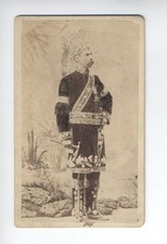 Extremely Rare 1888 CDV Photo: Mohawk Six Nations Chief George H. M. Johnston picture