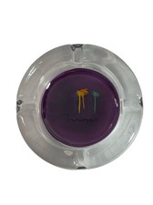 Vintage Mirage Casino Hotel Ashtray Las Vegas Strip Purple Clear Glass Palm Tree picture
