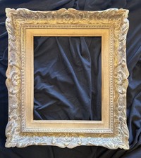 VINTAGE HAND-CARVED PICTURE FRAME - GEORGOUS PATINA, MADE IN FRANCE picture