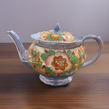 VTG  Japanese Lusterware Floral Teapot Made in Japan Handpainted picture