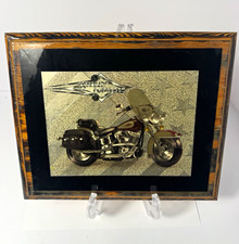 Harley Davidson 3D Motorcycle Wall Art Wood Plaque Embossed Vintage Style picture