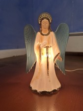 Vintage GEM Illuminated Christmas Angel Tree Topper in Box. picture