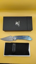 Kansept Fenrir K1034V10 Damascus Steel  blade/ lightning strike titanium handle  picture