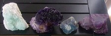 2.8 lb USA FLUORITE LOT  of 4 - Deer Trail, Cave-in-Rock, Bingham &  Elmwood picture