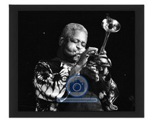 DIZZY GILLESPIE TRUMPET JAZZ CONCERT DEAUVILLE FRANCE 1991 8X10 FRAMED PHOTO picture