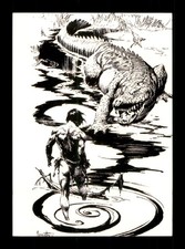 Tarzan Against the Giant Alligator 4 Frazetta II The Legend Continues Fantasy picture