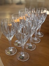 8 Vintage Madison Avenue by Noritake Lead Crystal Water Goblets West Germany picture