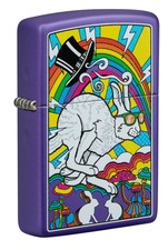 Zippo White Rabbit Design Purple Matte Windproof Pocket Lighter, 237-090423 picture