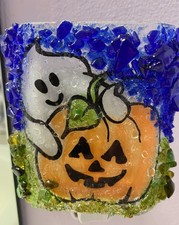Uno Alla Volta Recycled Glass Halloween Nightlight - Ghost picture