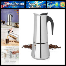 Mixpresso 12 Cup Greca Moka Pot, Stainless Steel Stovetop Espresso Maker picture