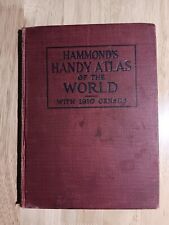 HAMMOND'S HANDY ATLAS OF THE WORLD WITH 1910 CENSUS PUBLISHED 1911 picture