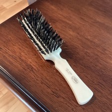 Vintage Fuller Brush Company Pure Boar Bristle Hair Brush Cream Handle picture