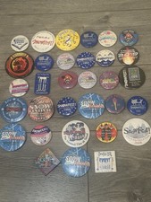 32 Vintage Pinback Buttons 1984 Truckee South Lake Tahoe Winter Snowfest Ski picture