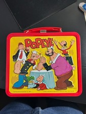 Vintage 1980 Popeye metal lunchbox With Thermos by Aladdin picture