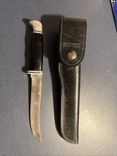 BUCK 121 FIXED BLADE KNIFE WITH SHEATH VINTAGE USA picture