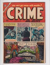 CRIME AND JUSTICE #19 CHARLTON 1954 DITKO OSRIN MEMLING MOSKOWITZ KNIFE COVER picture