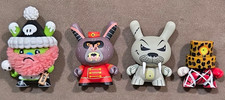 Kidrobot Designer Toy Lot of 4, Dunny & FatCap Figures (Kozik, Tado, Chris Lee) picture