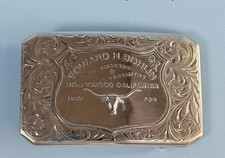 Edward H. Bohlin Sterling Silver 466 Seat Plate Trophy Belt Buckle picture