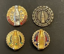 VINTAGE COCA COLA  30/20/15/10 YEARS SERVICE PINS picture