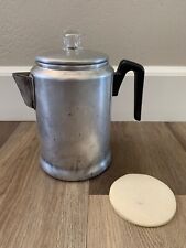 Vintage Aluminum Coffee Pot Percolator Stove Top 5-9 Cup With Filters picture