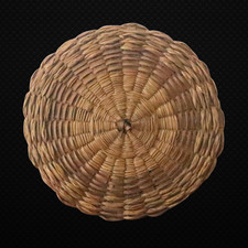 Antique Wabanaki Passamaquoddy Sweetgrass Ash Basket Sewing Basket Maine picture