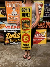 Antique Vintage Old Style Sign Batteries Sale Made USA picture