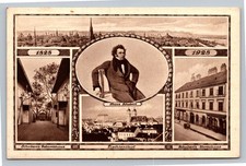 1928 Franz Schubert Centennial Postcard Vienna Birth Death Houses Lichtenthal picture